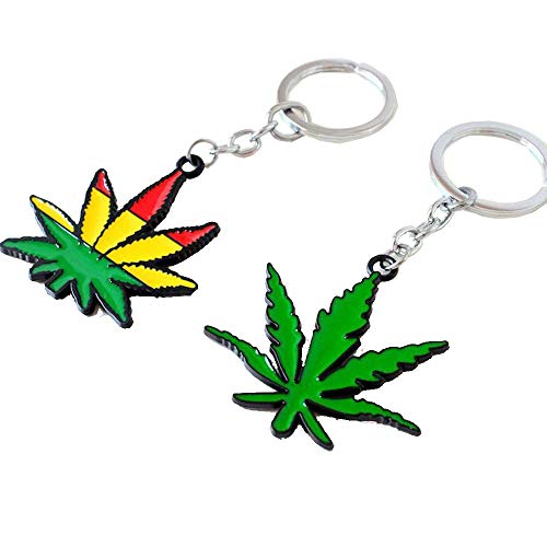 マリファナの葉キーホルダー大麻雑草キーリング