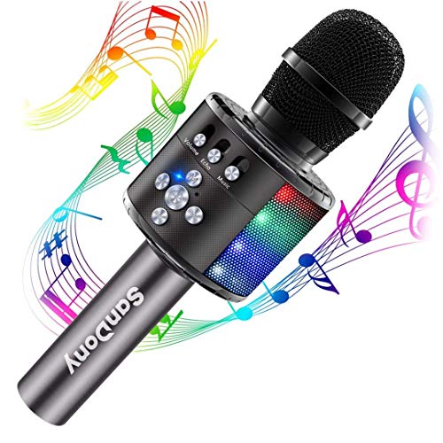 【2019進化版】 カラオケマイク bluetooth ポータブルスピーカー ブルートゥース ワイヤレスマイク 高音質 ...