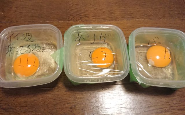 卵に「ありがとう」と言い続けると、言わない卵と違いは出るのか?